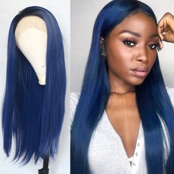 BLUE 24” STRAIGHT LACE FRONT WIG💫NEW*